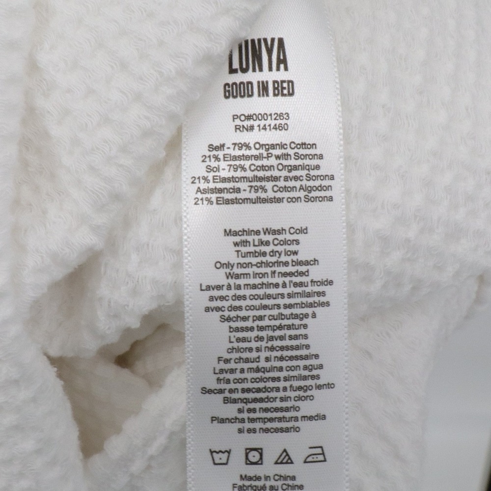 NWT Lunya Organic Cotton Seersucker Midi Dress White Minimalist Tank Size M - Picture 9 of 10
